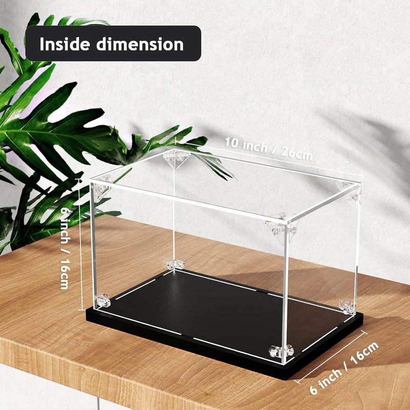 dofopo Clear Acrylic Display Case, Self-Assemble Showcase for Collectibles, Action Figures, Dolls- Alternative Glass Box for Commemorative Gifts（10*6*6inch,26*16*16cm） - Image 2